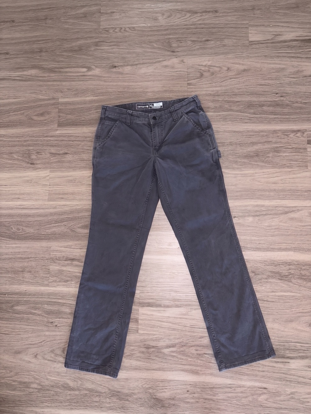 Carhartt Women's Loose Fit Canvas Utility Work
Pants Gray Size 6 Regular